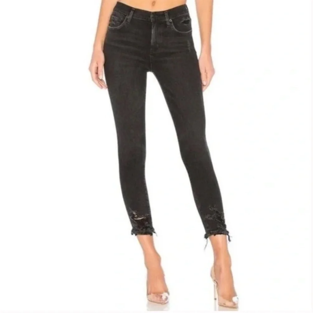 Agolde Sophie black skinny denim